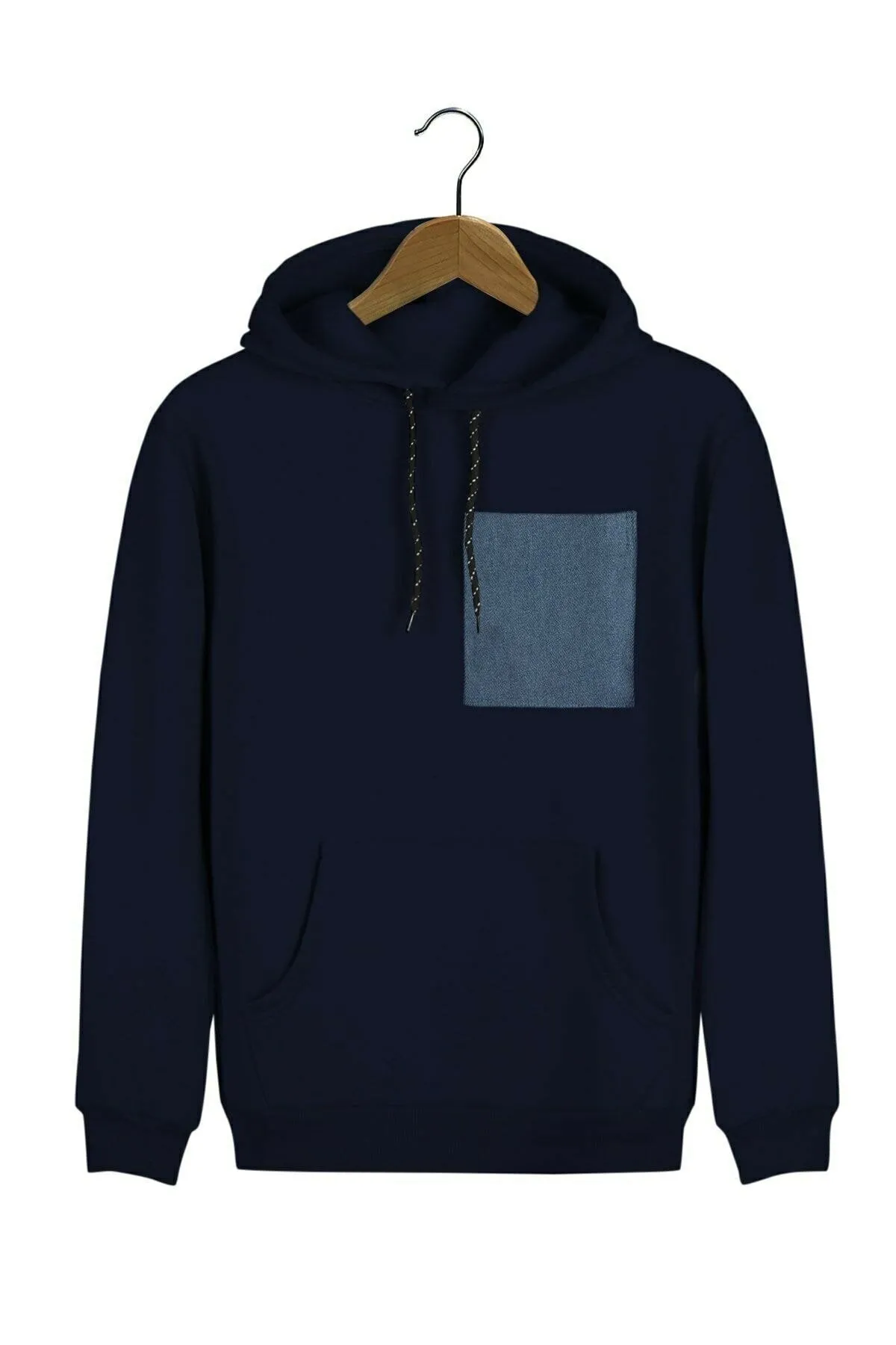 

Therapy Men Men 'S Jeans Pocket Detail Hooded Kangaroo Pocket Sweatshirt 20Y-5200322-3 Navy Blue