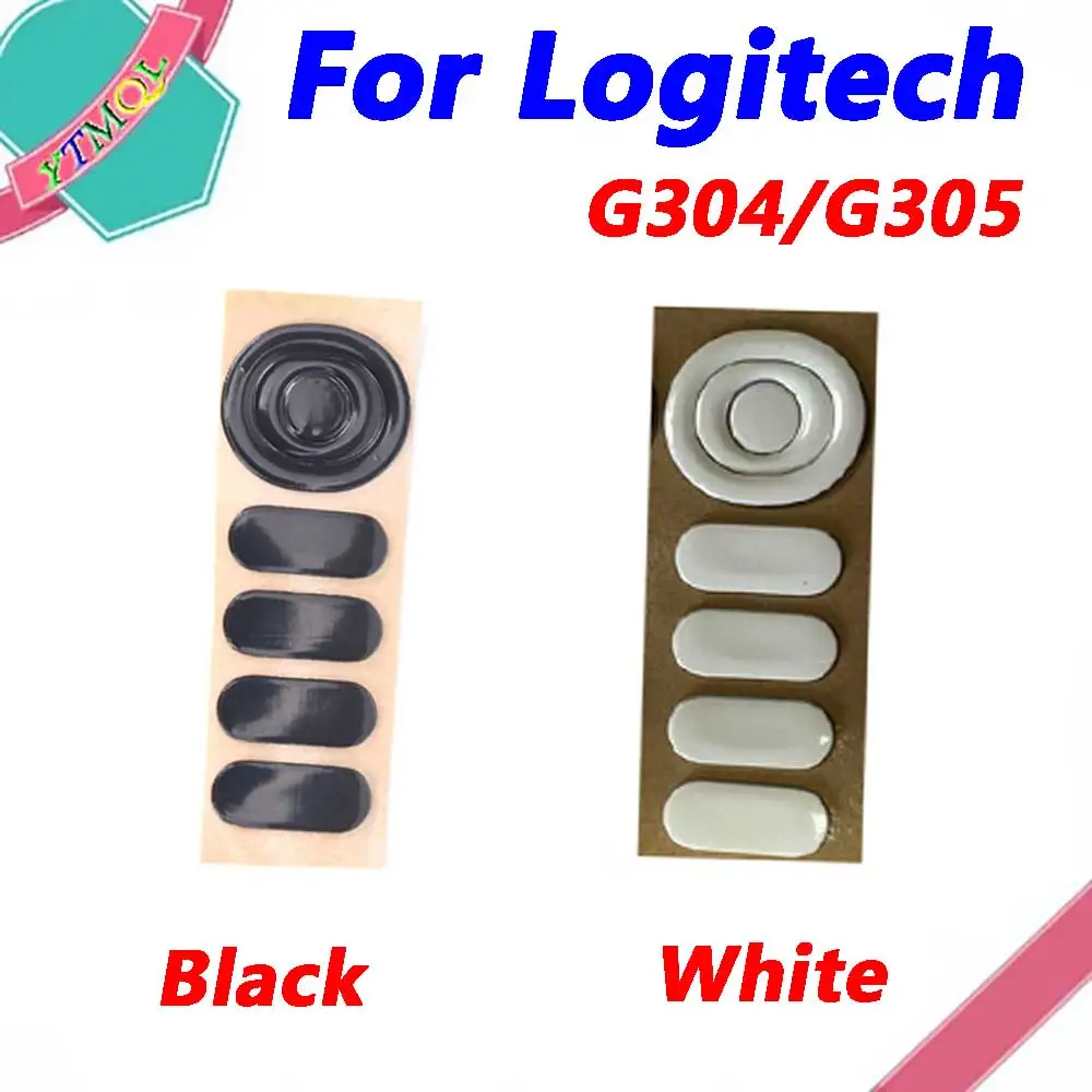 Hot sale 1set Mouse Feet Skates Pads For Logitech G304/G305 wireless Mouse White Black Anti skid sticker replacement Connector