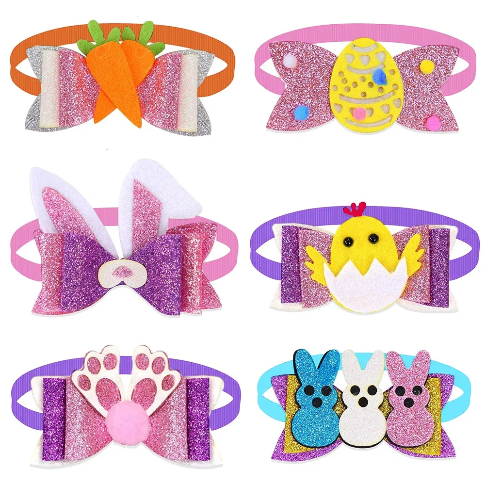 30/50 pcs Small Dog Cat Bow Tie Easter Dog Supplies Rabbit Style for Dogs Pets Neckties Fashion Dog Accessories for Small Dogs