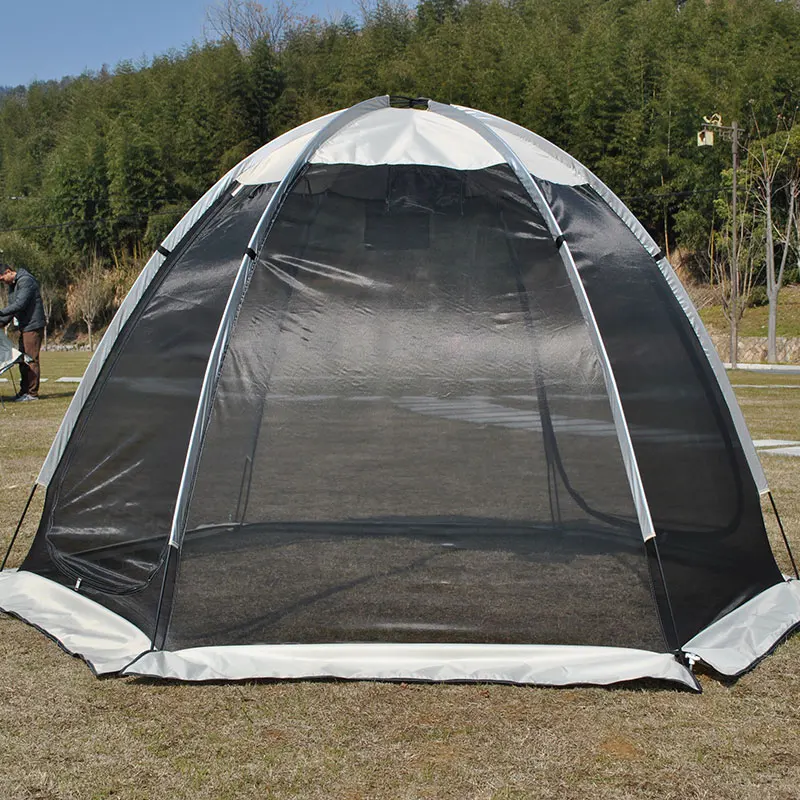

Шестигранная палатка-тент от комаров для семьи из 4-6 человек, 360° ° Палатка с полной сетчатой вентиляцией для чаепития в дворе и пикника