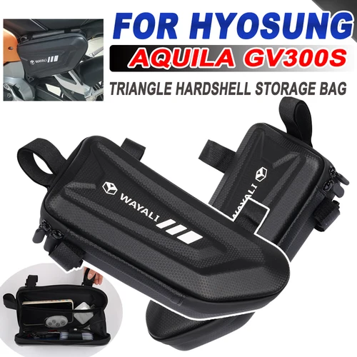 HYOSUNG Aquila GV300 GV300S GV650 GV 300 650 300S 액세서리, 방수 사이드 백 케이스, 하드 쉘 삼각형 도구 보관 가방 