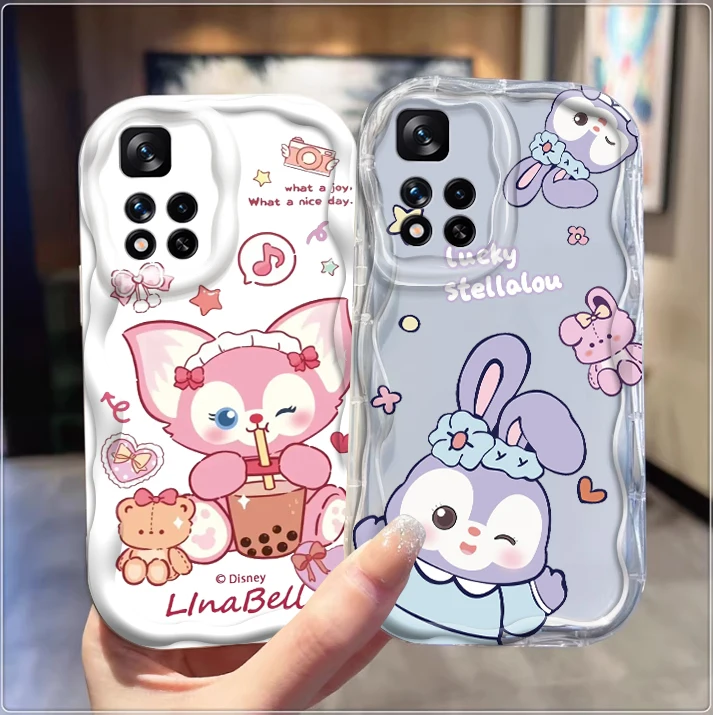 Linna Bell StellaLou For Xiaomi Redmi Note 13 12 12S 11S 11 10 9 8 10A 9C 9T Pro Plus 5G Wave Oil Funda Phone Case