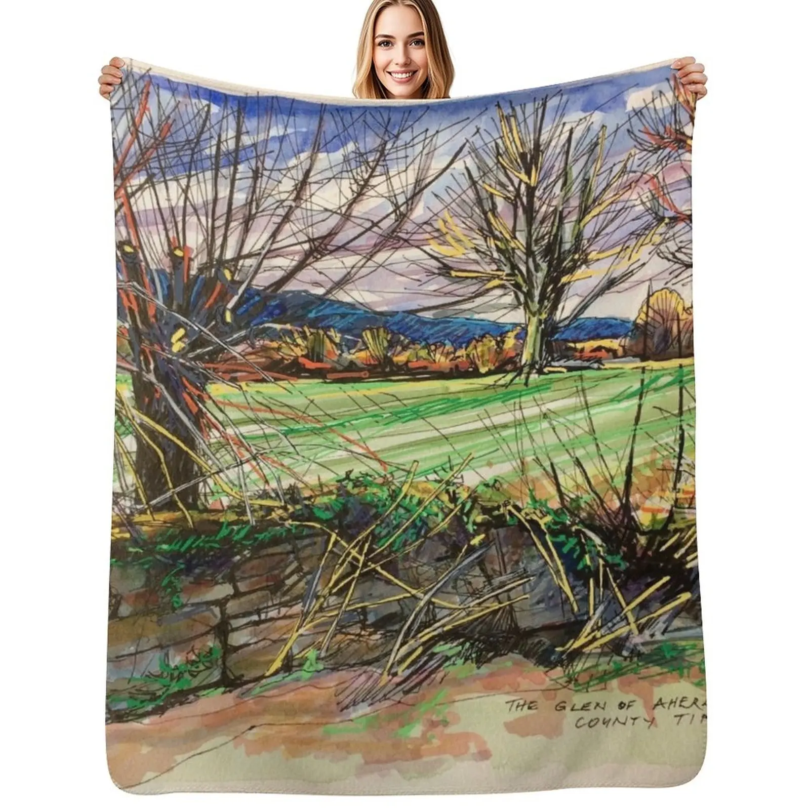 Winter in the Glen of Aherlow, Tipperary, Ireland Throw Blanket Bed covers Decoratives manga Thin Plaid on the sofa Blankets