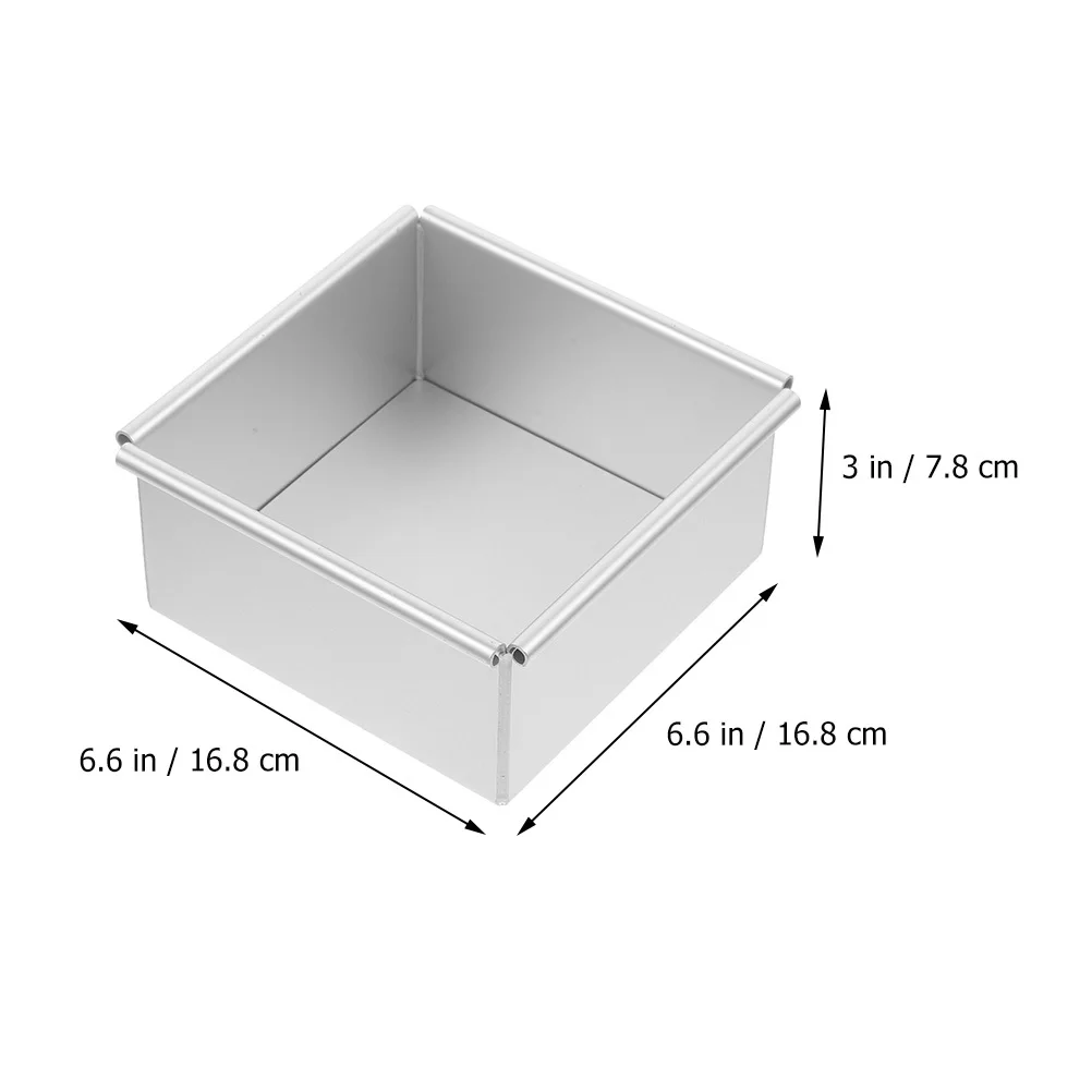 

Square Cake Baking Mold Aluminum Alloy Detachable Bottom Oven Safe Non-Stick Baking Pan Multi-Purpose Kitchen Tool for Home