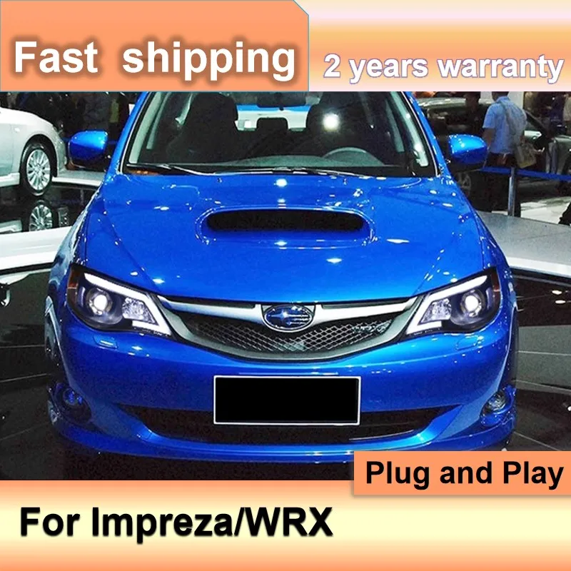 Car Accessories for Subaru WRX Headlight 2008-2014 Impreza Head Lamp DRL Turn Signal Low High Beam Projector Lens