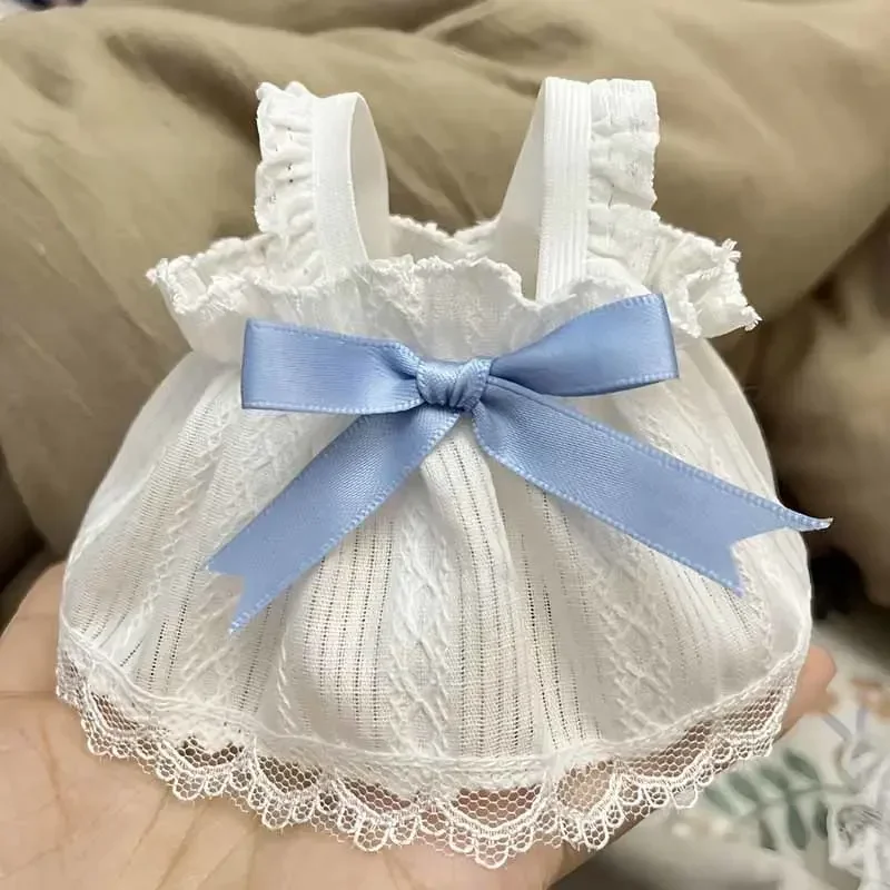 20cm Cotton Doll Bow Dress Cute Mini Decoration Skirt Clothing DIY Dress Up Jumpsuit Accessories Fashion Kids Gifts