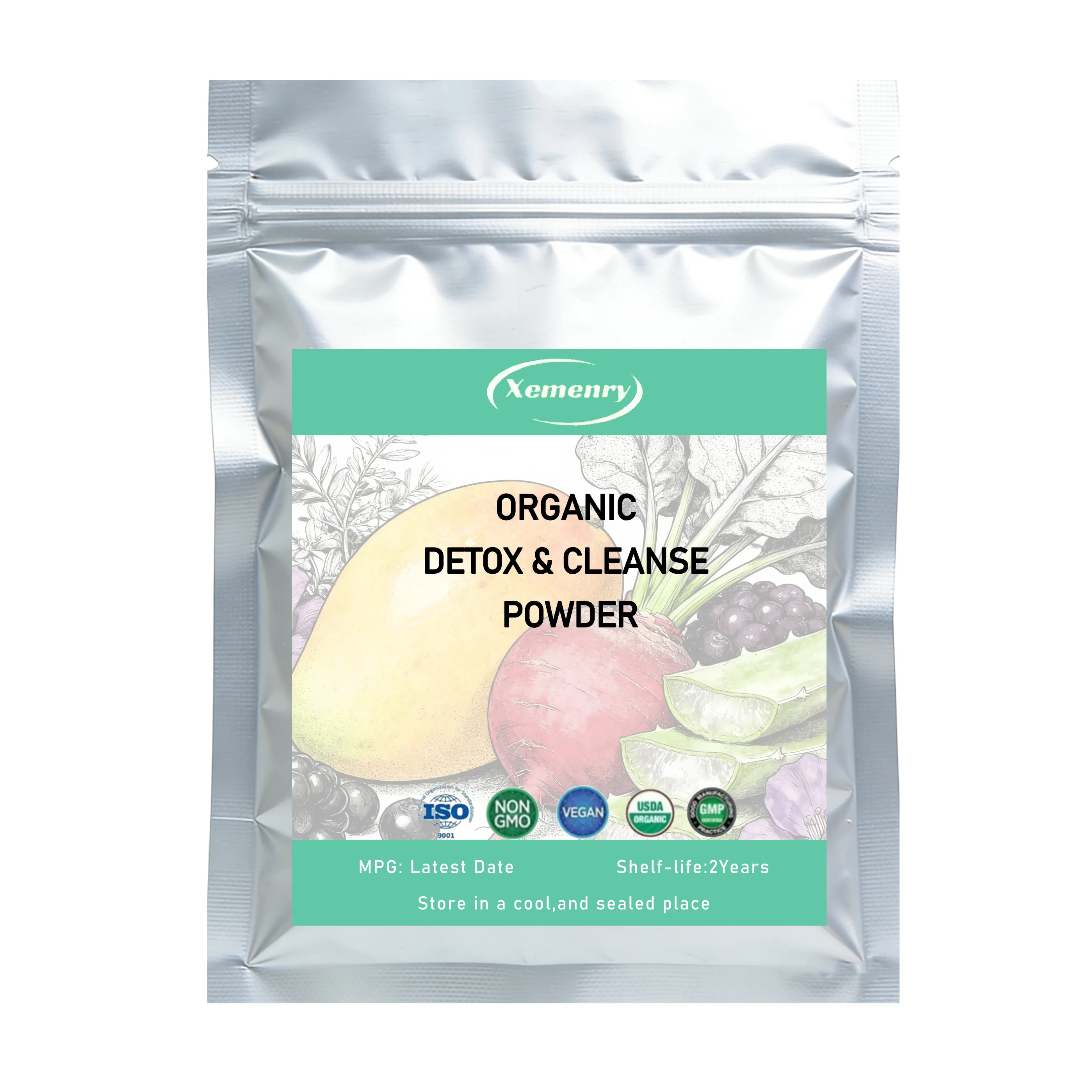 MRM Nutrition Organic Detox Cleanse Powder Peach Mango Flavor 15 Servings Superfoods Antioxidants Gentle Daily Detox