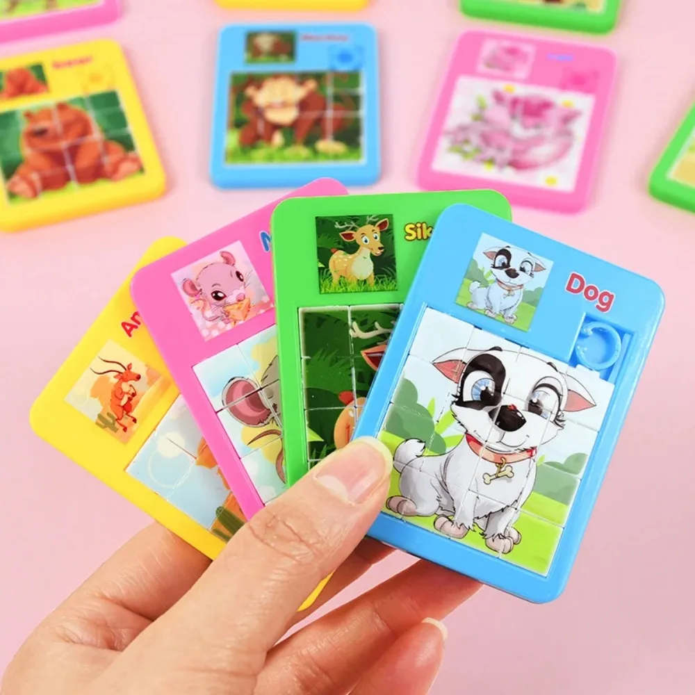 12/24 SZTUK Puzzle Przesuwne Układanki Edukacyjne dla Dzieci ze Zwierzętami, Zabawki Puzzle dla Dzieci, Prezent do Szkoły i Przedszkola, Gry dla Dzieci