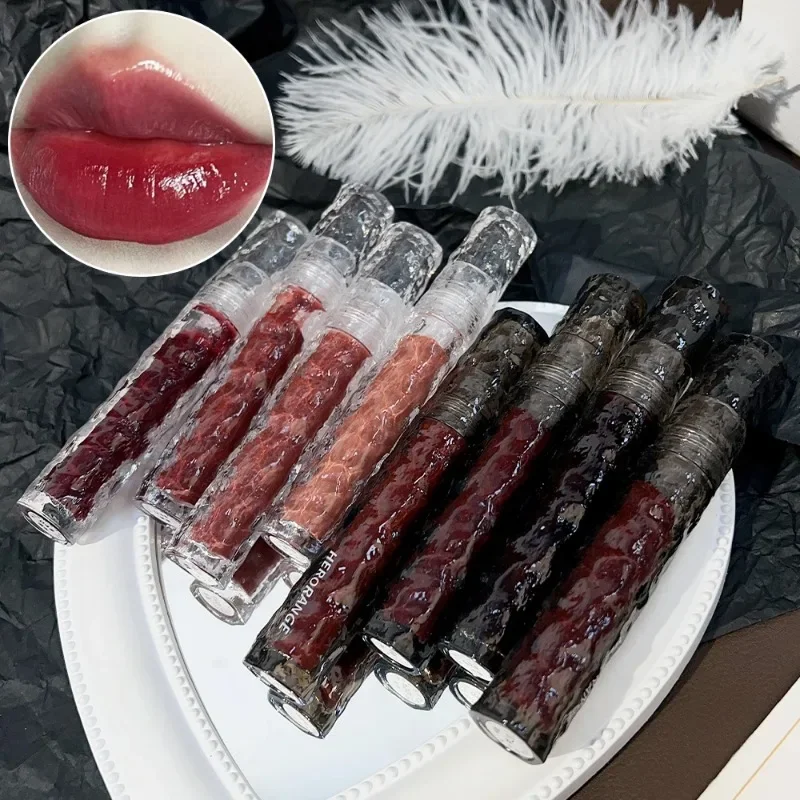 Water Light Nude Brown Lipgloss Lasting Waterproof Mirror Glass Tea Red Lipstick Not Easy To Fade Lip Glaze Lips Makeup Cosmetic