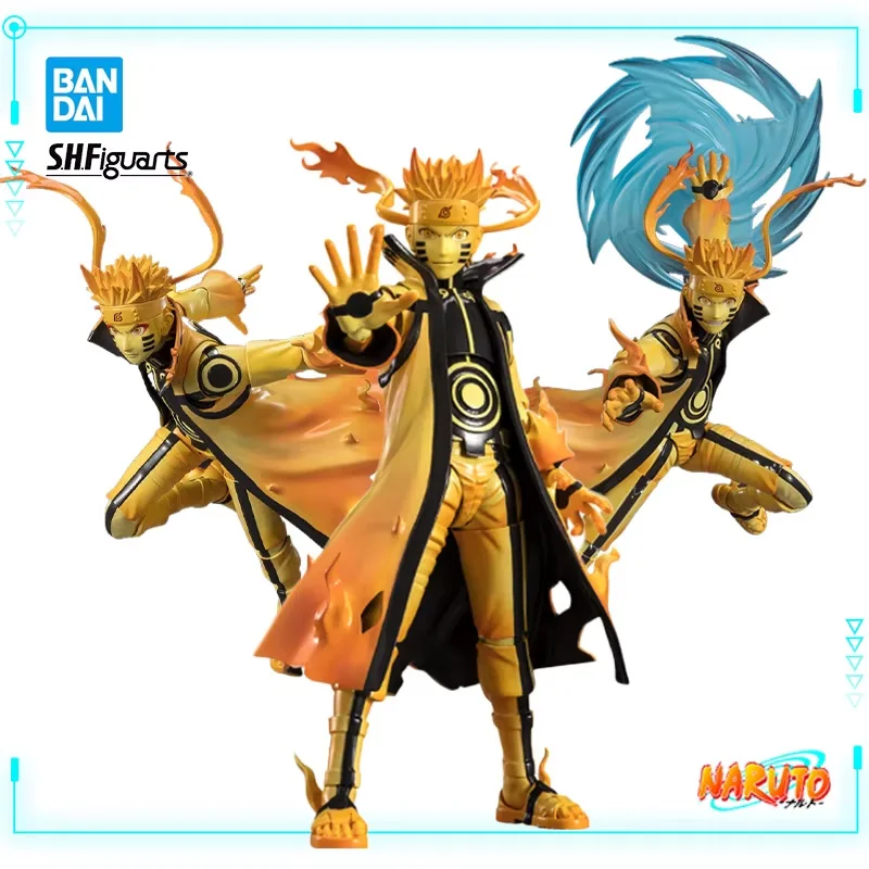 

Bandai Original Genuine S.H.Figuarts Anime Naruto Shippuuden Naruto Kurama Link Mode 14.5cm Collection Model Action Figures Toys