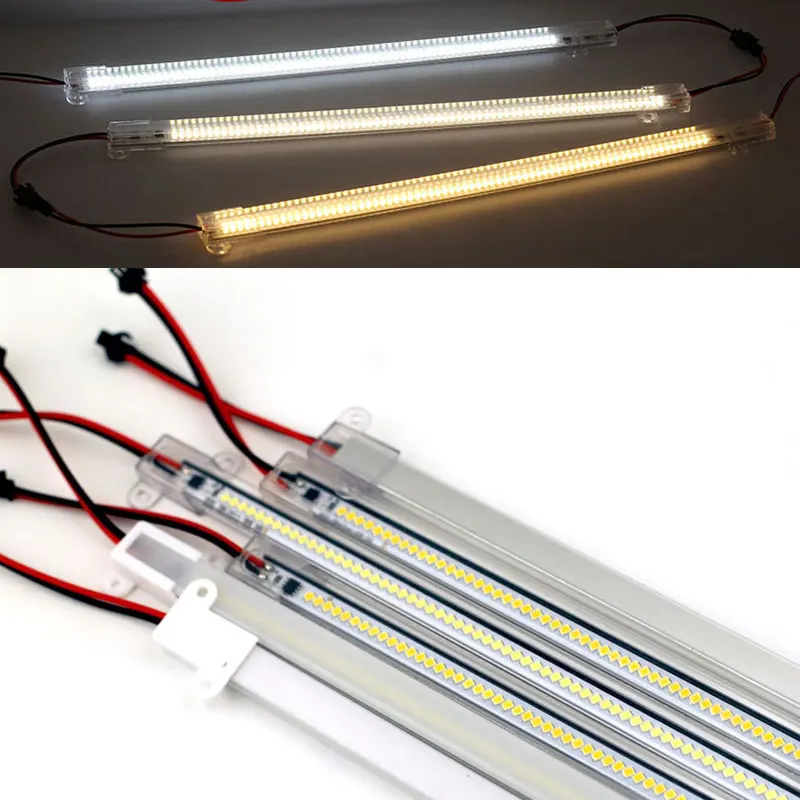 New LED Rigid Light Strip 30/40cm Industries Showcase Display Lamp 2835 LED 220V High Brightness Fluorescent Floodlight Tube Bar