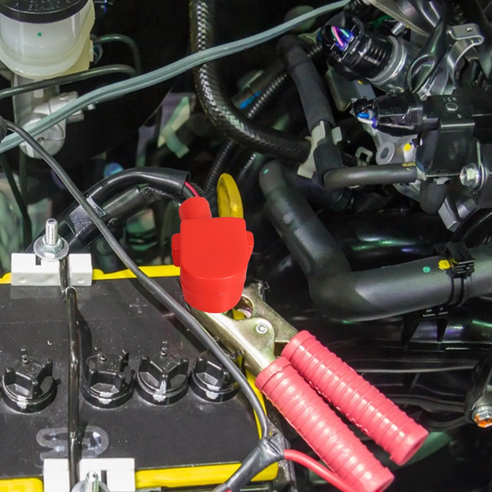 

4Pcs Battery Terminal Caps Flame Retardant PVC Insulated Covers Car Battery Protection Universal Vehicle Suv Truck
