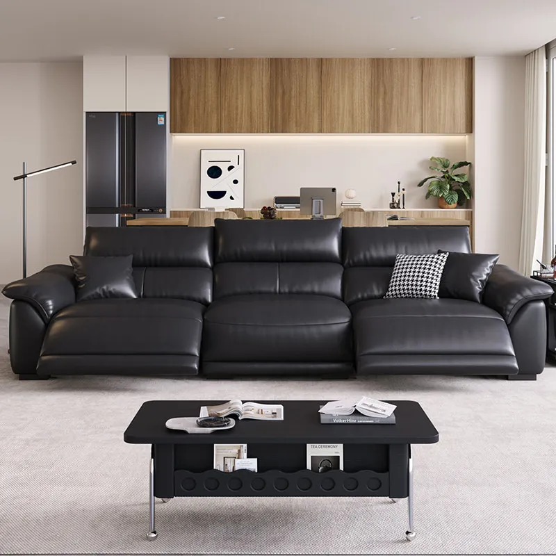 

Black Sets Living Room Sofas Three Seater Open Luxury Electric Living Room Sofas Sectional Smart Divani Per Soggiorno Furniture