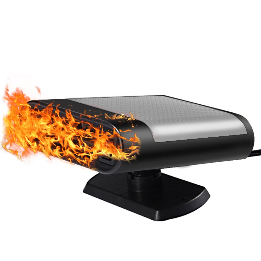 12/24V Portable Car Heater 360 Rotating Auto Windshield Defroster 1200W Defogging Defrosting Heating Fan Car Anti-Fog Heater