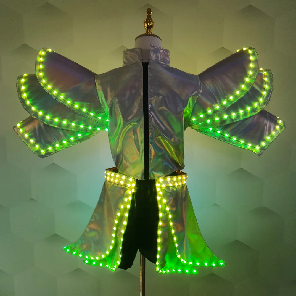 Ladies glow-in-the-dark costume LED Costume Sexy tutu led Fashion set Stage dance costume Halloween Wedding party lighting props