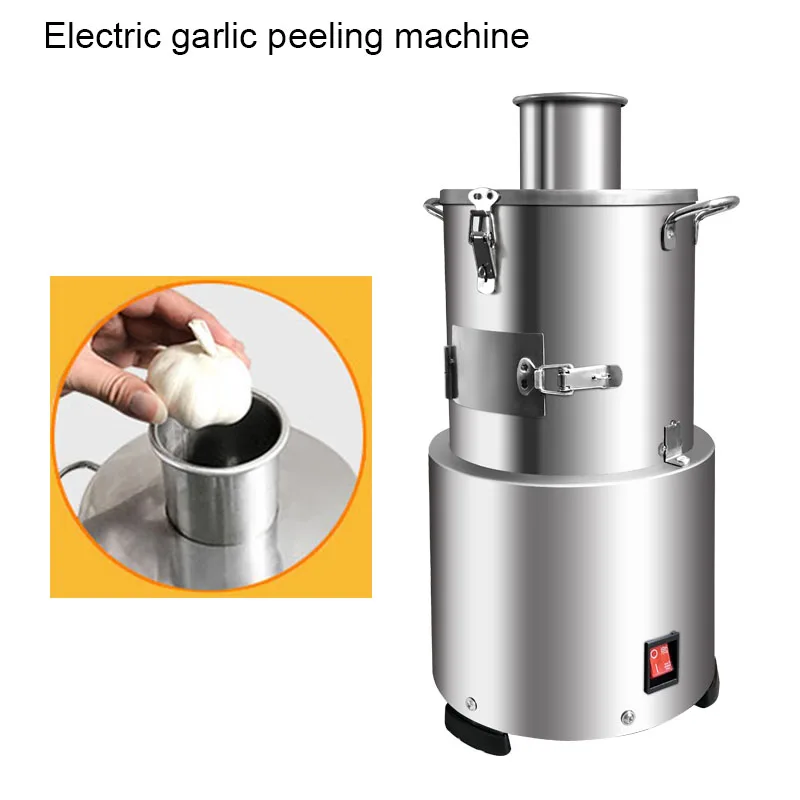 220V  Portable Stainless Steel Automatic Garlic Peeling Machine Restaurant Use Electric Garlic Peeler Peel Remover Machine