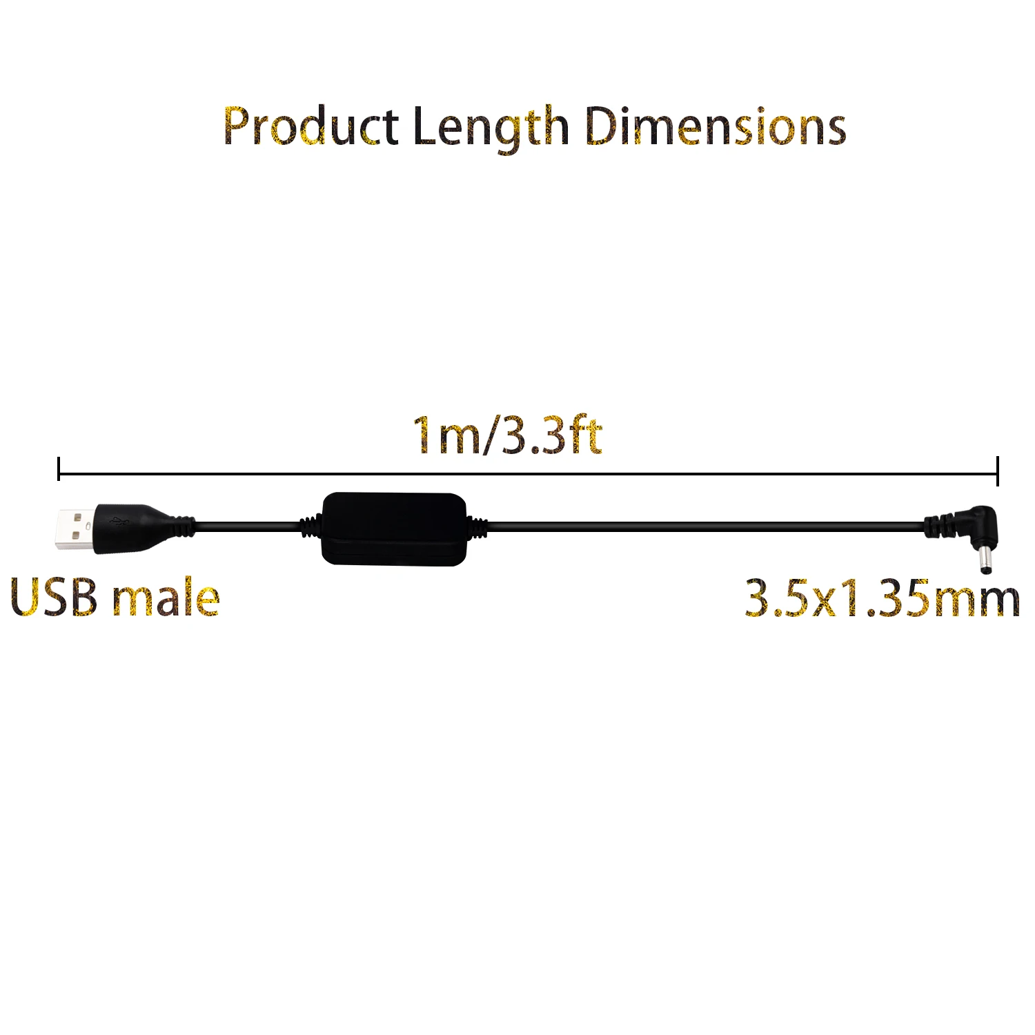 5V to 12V USB Boost Cable for Mobile Power 12V Charger 3.5 x 1.35mm Quick Charge Converter for Car Devices/LED Lights Power Cord
