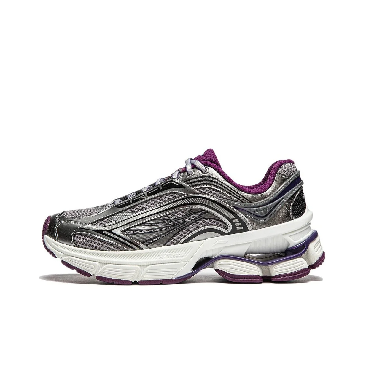 Li Ning Aurora RENEW Chunky Sneakers Women's Low Top Base Station Silver/Geological Gray AGCU072-2