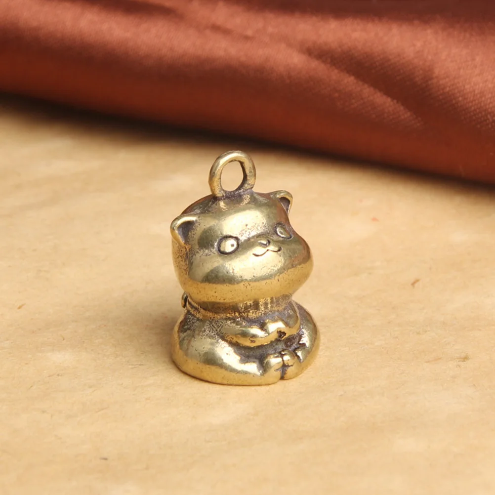 

3pcs Lucky Cat Keychain Retro Decor Vintage Small Craft Hanging Brass Keyring Pendant Shaped Diy Kitten Jewelry Accessories