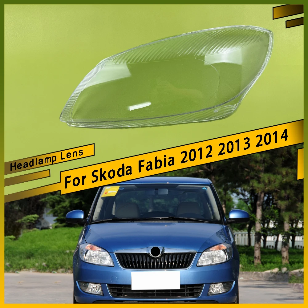 

Для Skoda Fabia 2012 2013 2014, крышка объектива передней фары автомобиля, авто корпус, абажур, стеклянная крышка, крышки фары