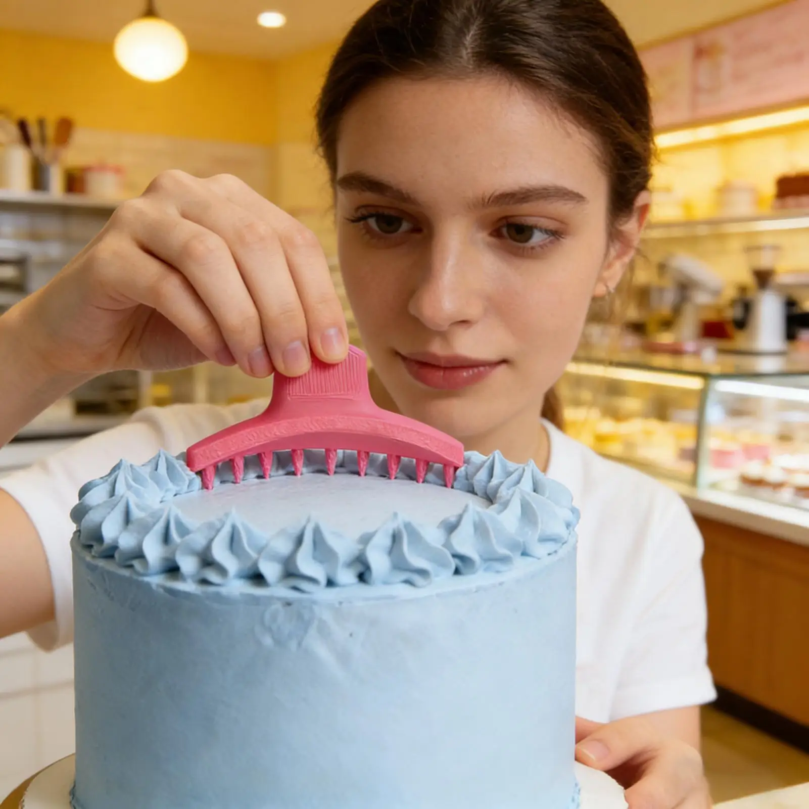 Cake Ruffle Guide Tool 2 Pieces Baking Template Cake Decorating Tools For Beginner Decorating Baking Home Bakery Pastry Shop