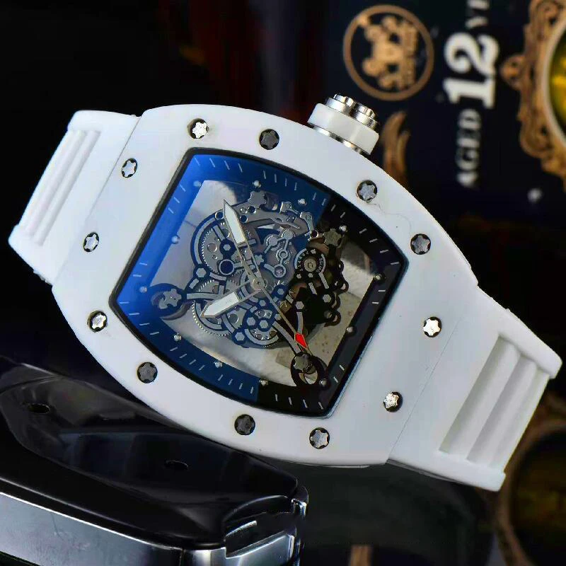 UTHAI CQ263 New Fashionable Casual Men's Transparent Bottom Double sided Hollow Quartz Watch Luxury Clock Gift