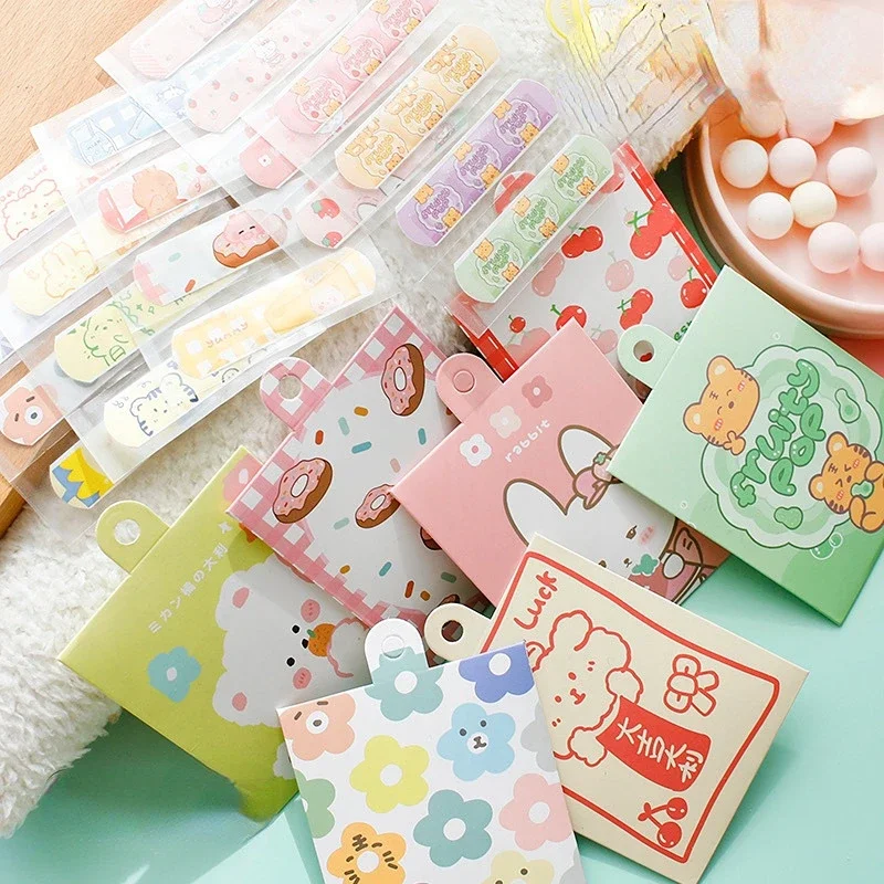 12pcs Cartoon Patterned Medical Patch Waterproof Wound Bandages Cute Breathable First Band Aid Medical Adhesive for Kids