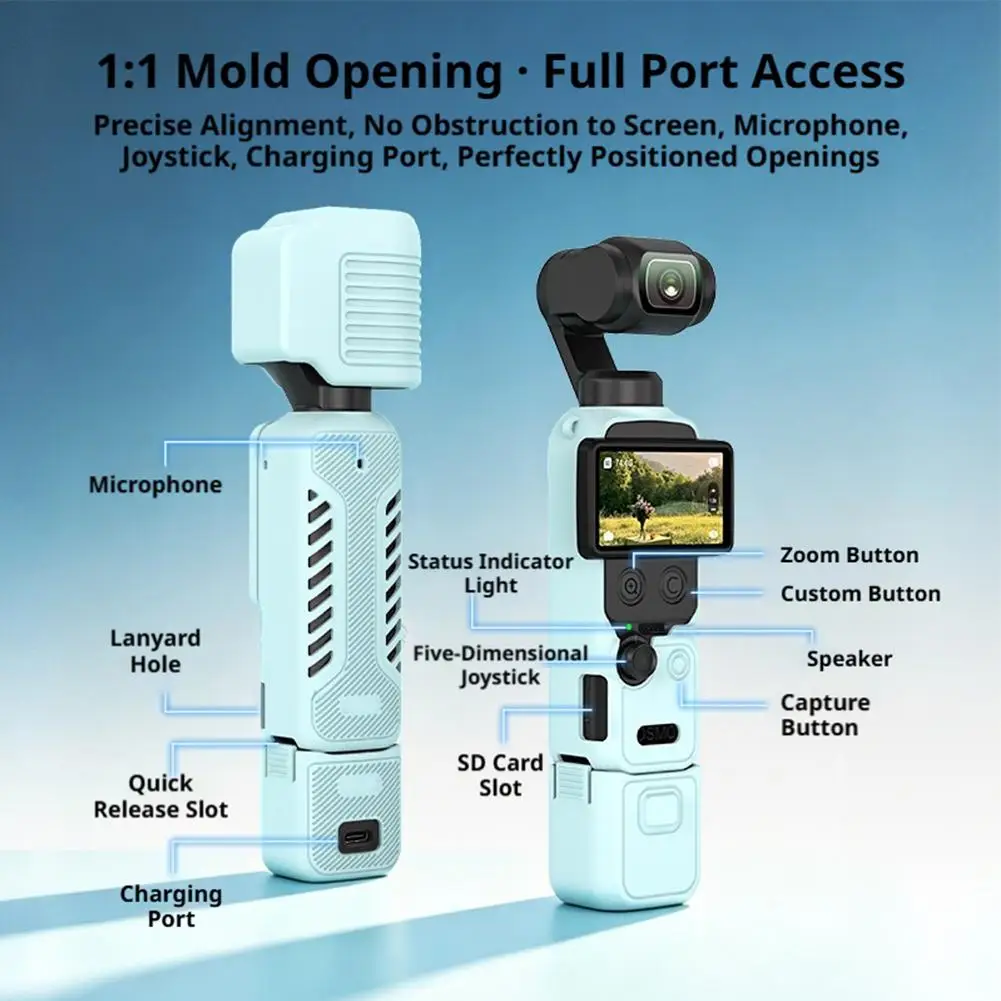 For Dji Osmo Pocket4 Liquid Silicone Lens Protective Cover Display Screen Light Shield Protective Shell Accessories
