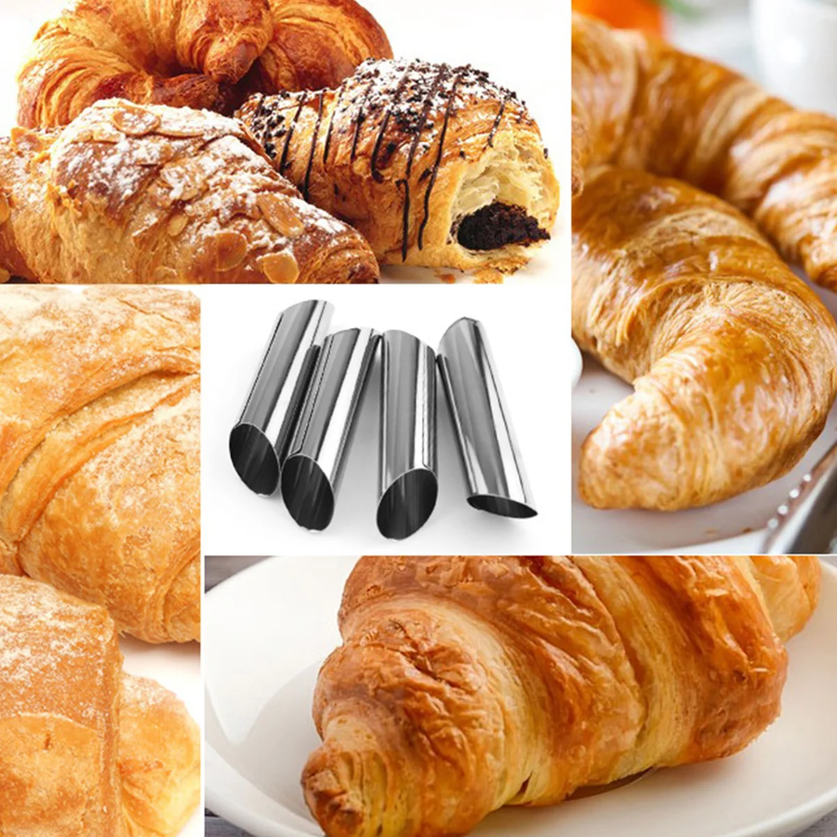 

3 PCS Cylinadrical Shaped Mold Cannoli Tube Stainless Steel Connoli Molds Coiled