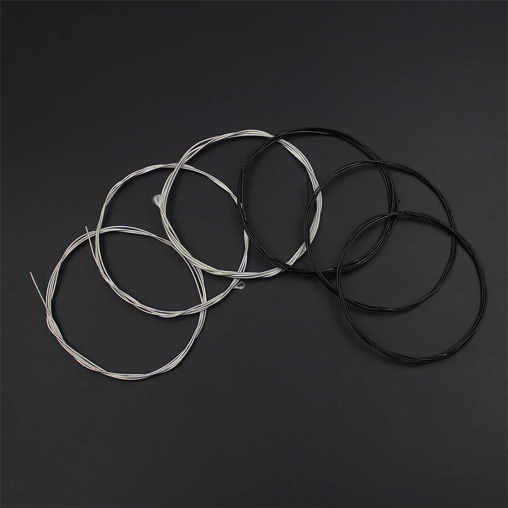 6pcs Classical Guitar Strings 6 Black + White Strings For Guitar Medium Tension For Guitar Parts Accessories