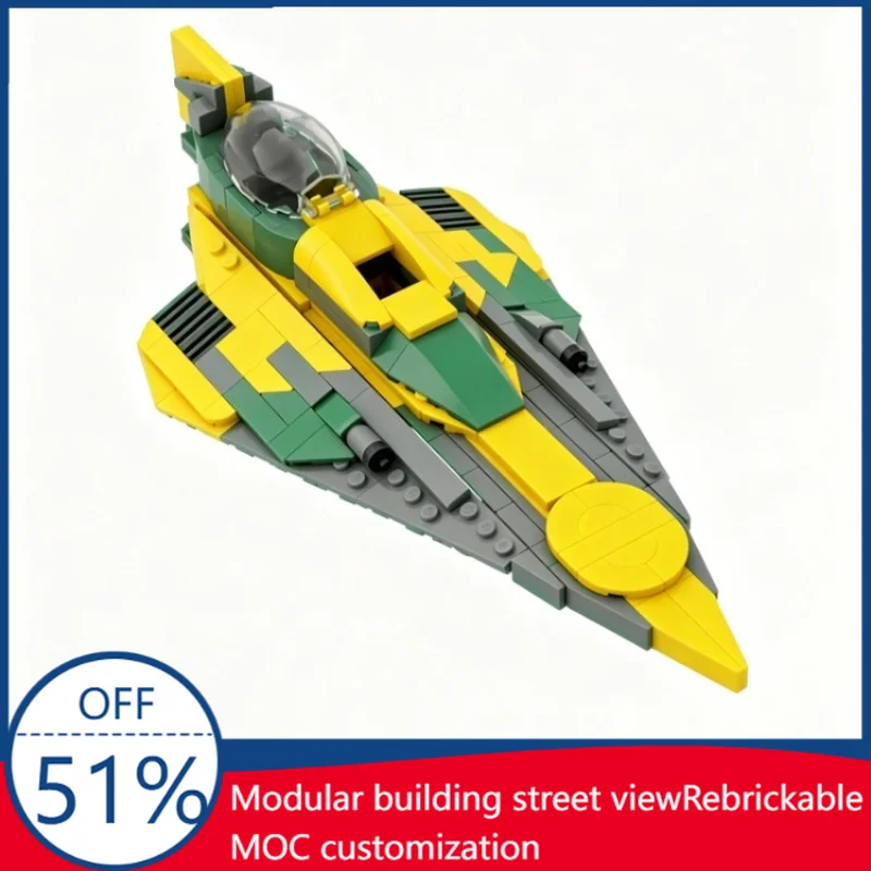

322PCS Delta-7B Sci-Fi Space Starfighter Spaceship MOC Model Building Blocks DIY Assembly Educational Birthday Christmas Gifts