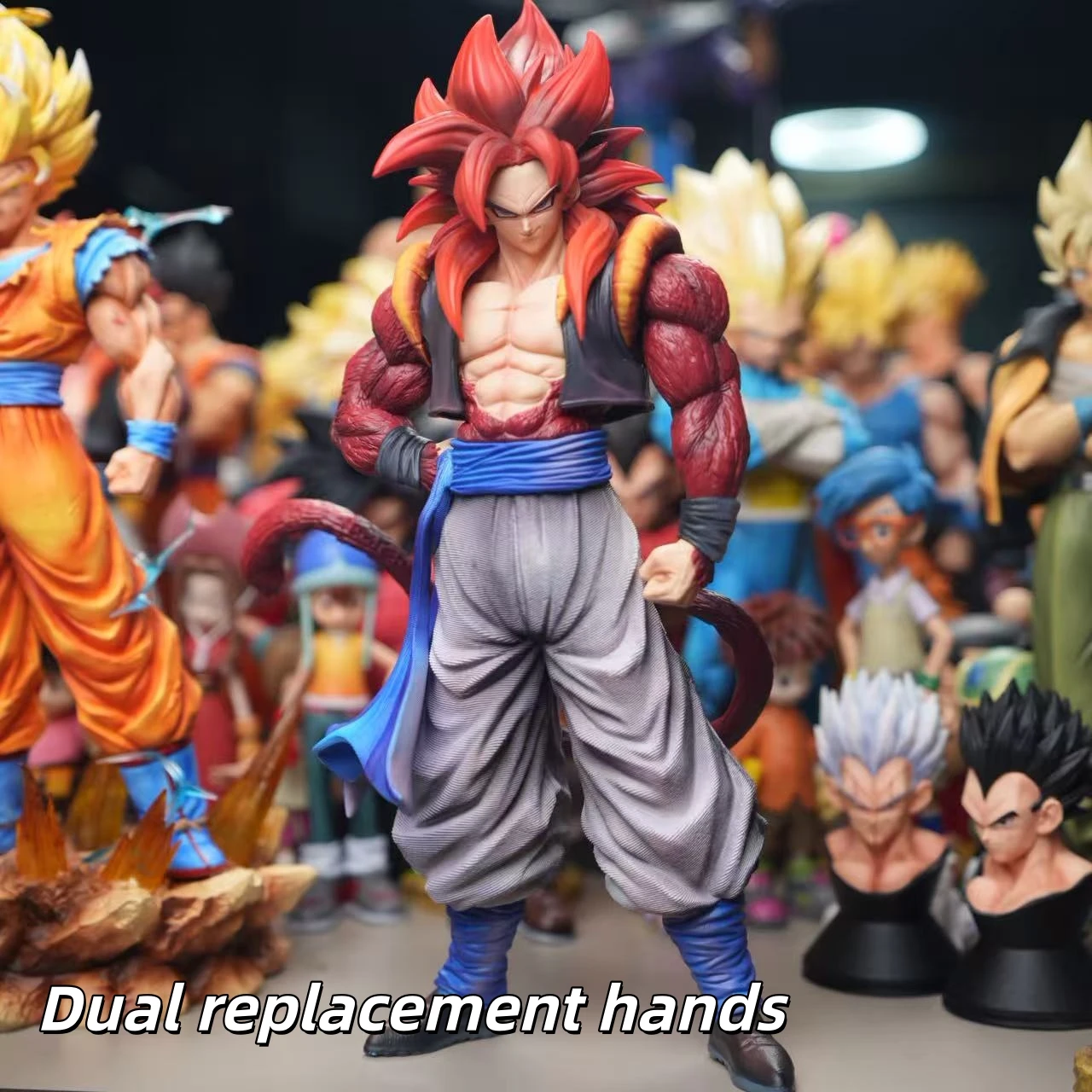 

Фигурка аниме Dragon Ball Super Saiyan 4 Гоgettа, 31,5 см/12,4 дюйма, с двумя сменными руками, коллекционная модель из ПВХ, игрушка