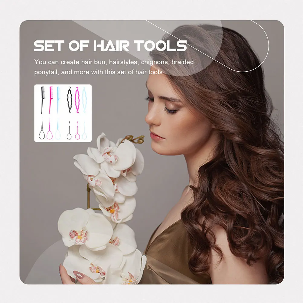 12 مجموعة من أدوات تجديل الشعر البلاستيكية لصانعي كعكة الشعر قابلة لإعادة الاستخدام ومشابك كعكة التواء مريحة للنساء وإكسسوارات تصفيفة الشعر #5