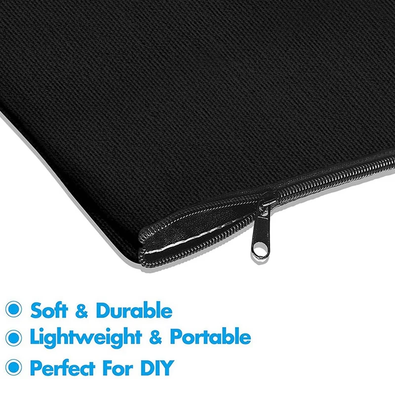 60 قطعة حقيبة قماش قنب فارغة سوداء 8.3X4.7In القرطاسية تخزين سستة حقيبة لتقوم بها بنفسك الكتابة على الجدران مقلمة لتقوم بها بنفسك شنطة هدايا