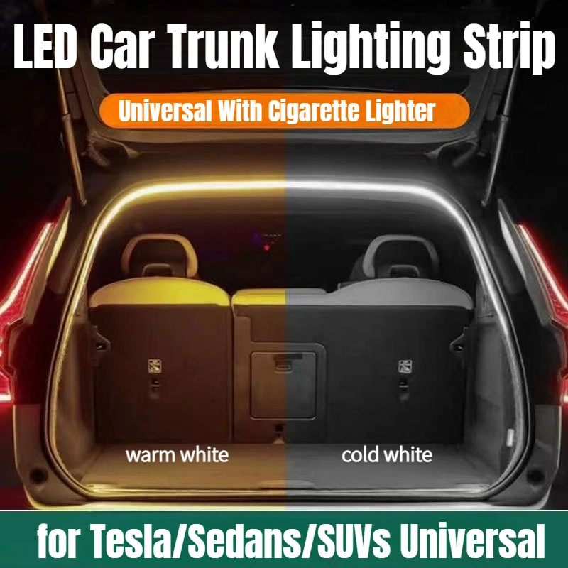

Автомобильные фонари в багажник для Tesla/Sedans/SUV, универсальный 5 м прикуриватель, электрические фонари задней двери, светодиодные аксессуары для наружного освещения