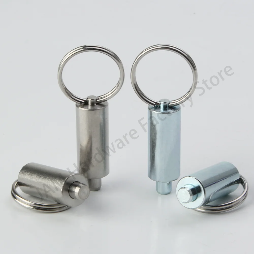 Factory Outlet MJ237 Spring Pin Plunger Unthreaded Stainless/Carbon Steel Indexing Plungers With Pull Ring