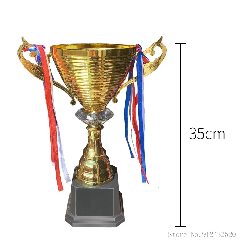 Customized Electroplated Metal Trophy Base Creative Plastic Enterprise Excellent Employee Team Sports Competition Souvenirs, 1Pc