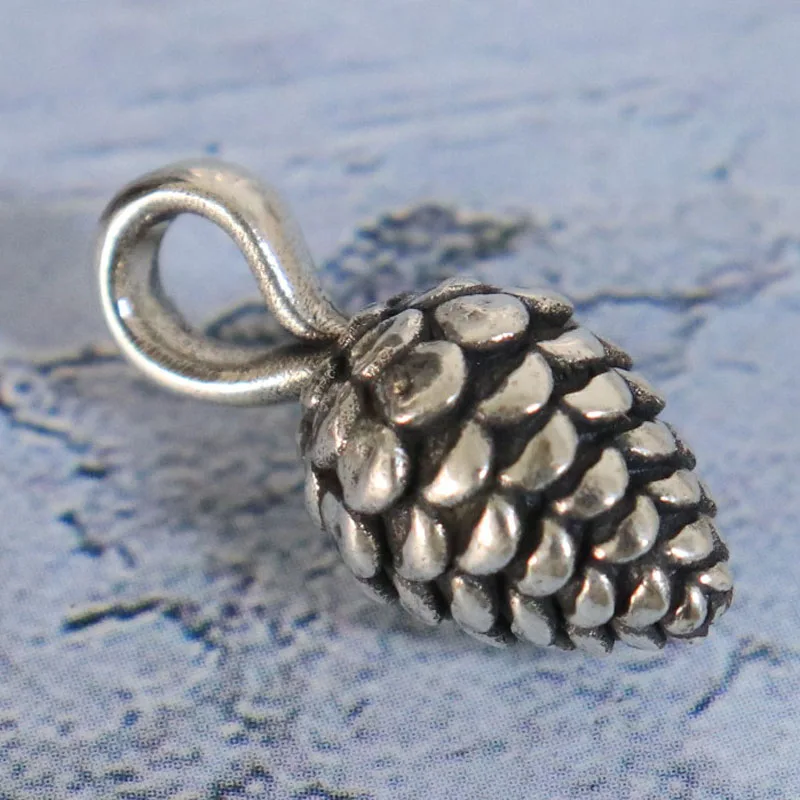 5g Pine cone pendant for graceful and fashionable girls Customized 925 Solid Sterling Silver Pendant