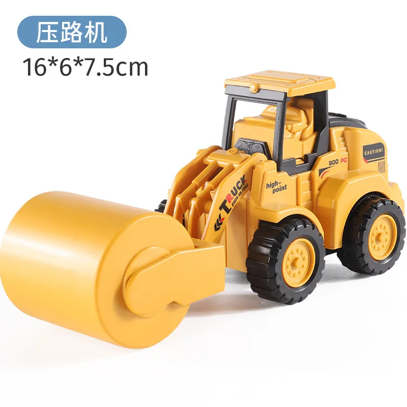 Engineering Vehicle Toys Press Sliding Simulation Excavator Bulldozer Doll Children Model Educational Toy Kids