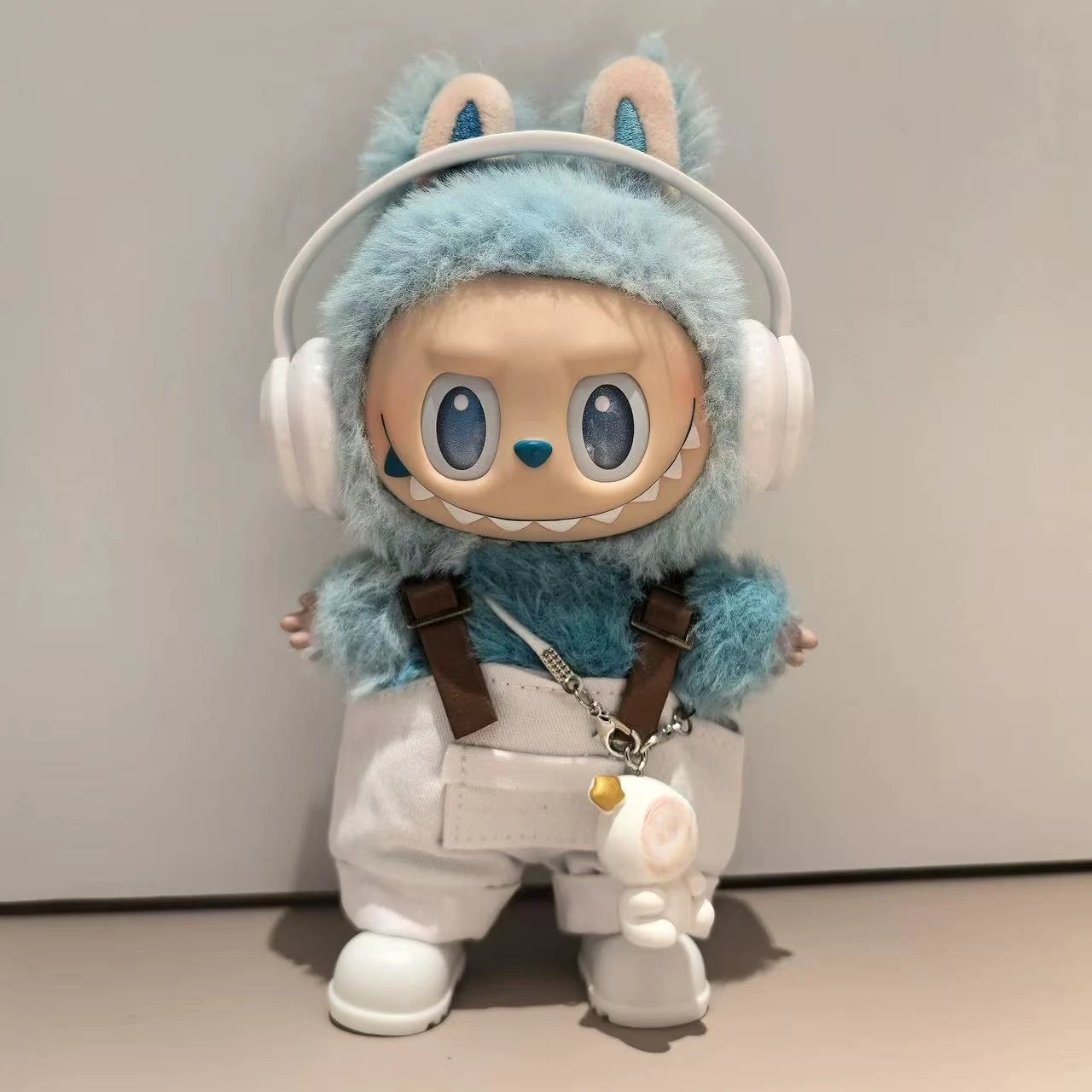 

17cm Mini Plush Doll'S Clothes Outfit Accessories For Korea Kpop Exo Labubu Idol Dolls Macaron overalls Clothing Gift