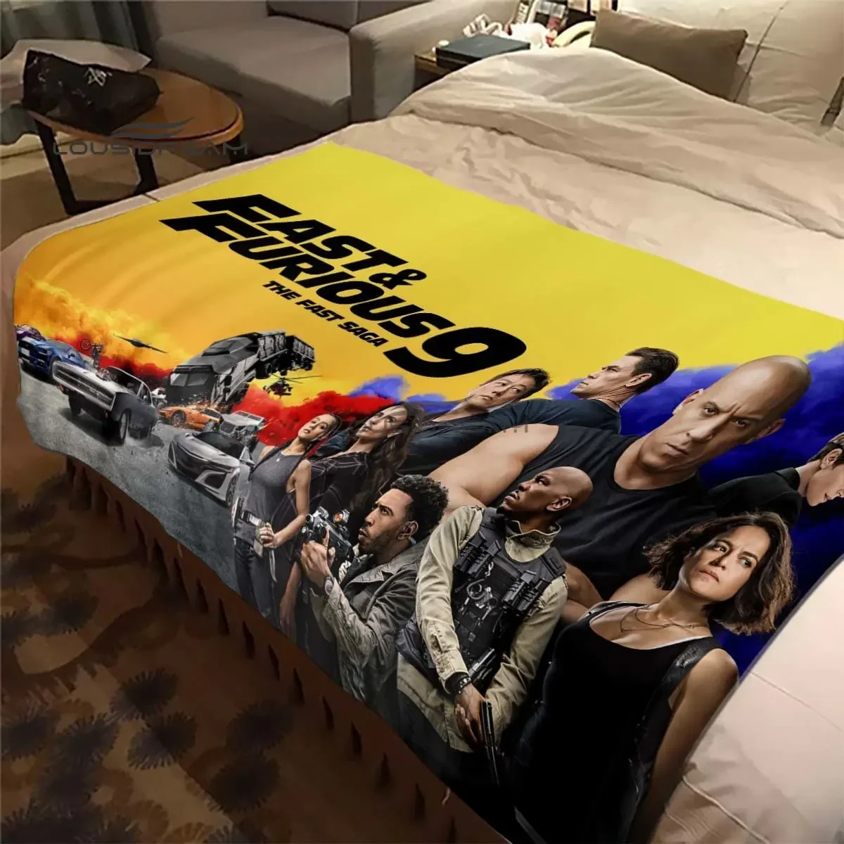 Movie Fast & Furious Flannel Blanket Racing Car Home Decoration Fluffy blanket  Bedroom Bed Sofa Travel Camping thermal blanke