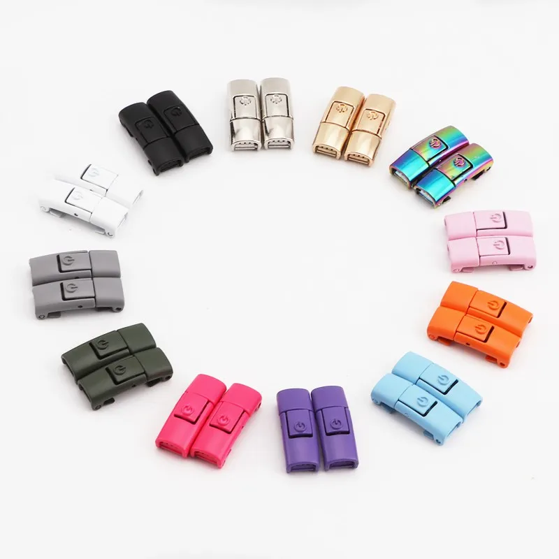 New Colorful Metal Shoelace AF1 Sneakers Kits Metal Laces Tip Clip Elastic Press Buckle Shoelaces Press Lock Shoes Accessories image 3
