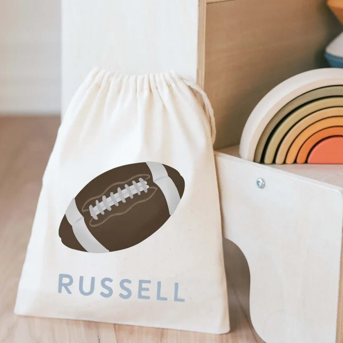 20 PCS Football Party Favor - Sports Birthday Bag - Kids Goodie Bag -Customized Game Day Bag -Childrens Name Bag - Kids Party Fa