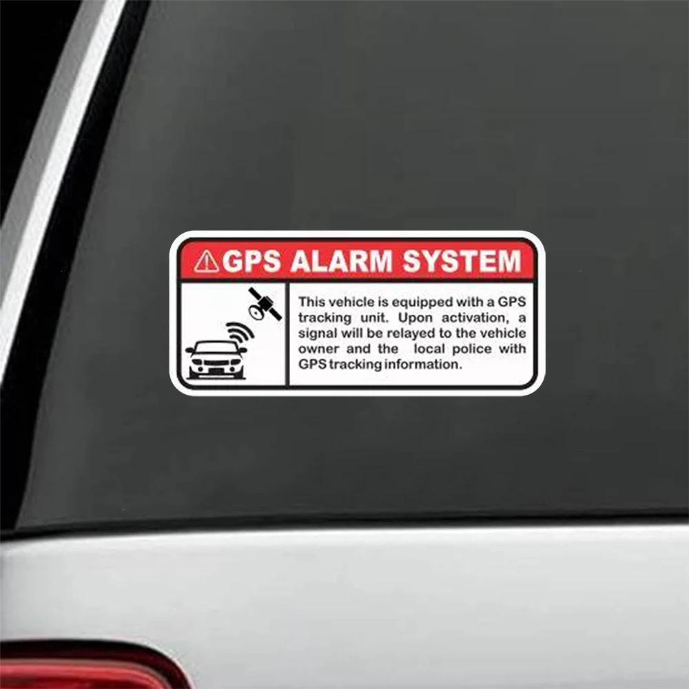 GPS Tracking Anti Theft Warning Vinyl Decal Waterproof Security Sticker Universal Car Motorcycle Bike Exterior Decor Accessories