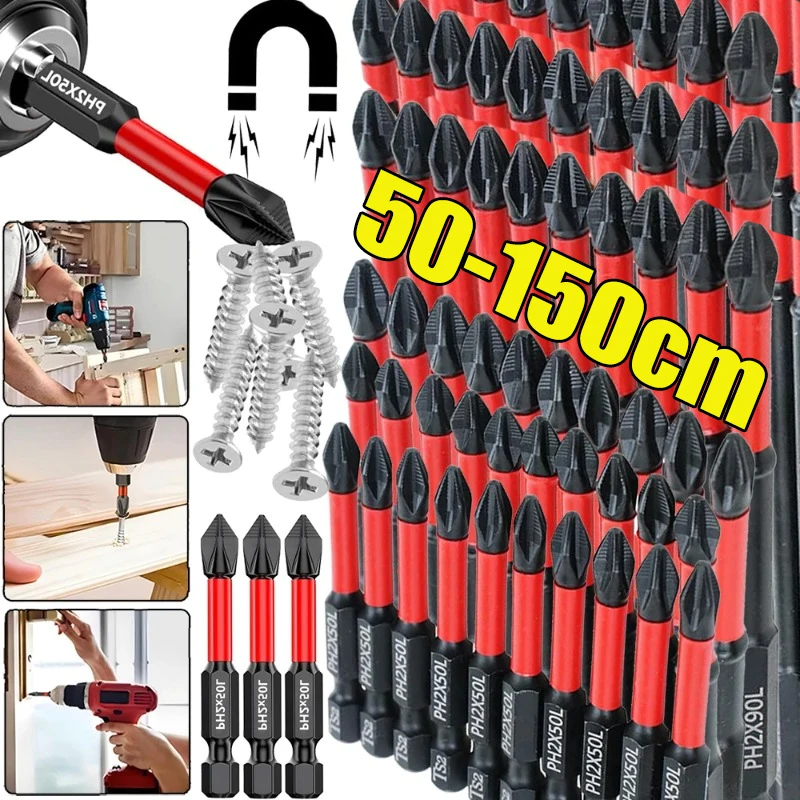 

Мощный магнитный набор крестообразных отверток из легированной стали, противоскользящие электрические отвертки, ударные сверла, автомобильные ручные инструменты