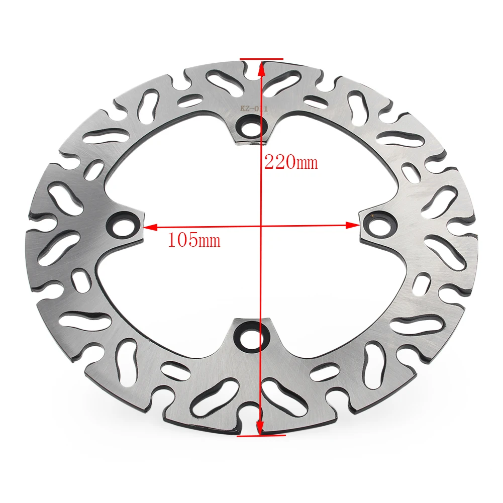 220mm Steel Rear Brake Disc Rotor Motorbike Parts For Honda XR250 CRM250 XLR250 NX600 NX650 XL250 XR 250 440 400 600 650 R