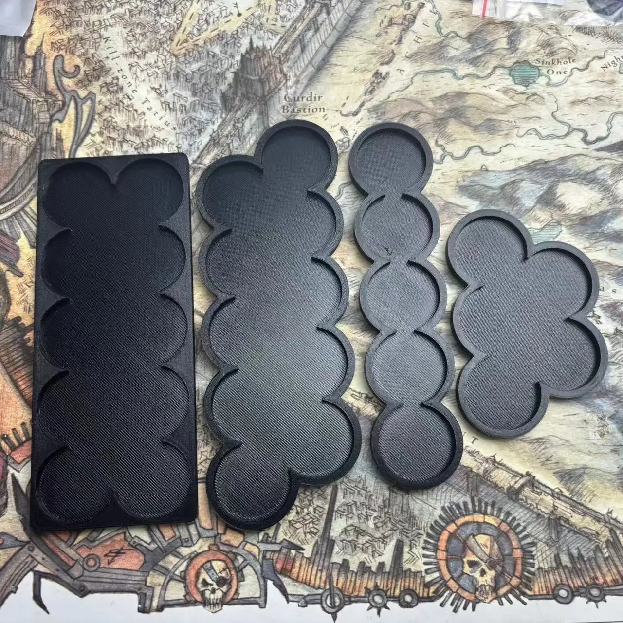 

War hammer base 28.5mm tray 3D printed model tray