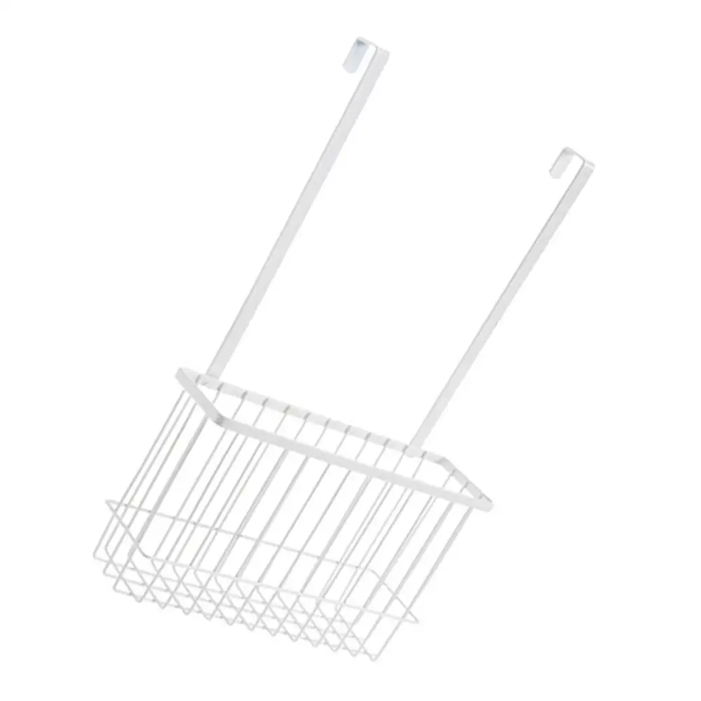 

12pcs White Iron Extended Storage Baskets for Kitchen Bathroom Over Cabinet Door ganizer Wall Mount No Drill Space Saver Wire
