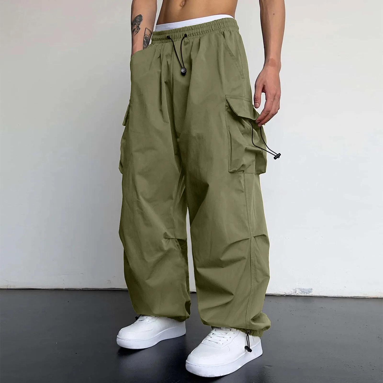 

Mens Cargo Tactical Pants Multi-pocket Cargo Pants Men Streetwear Hip Hop Pants New Men Casual Fashion Sports Trousers