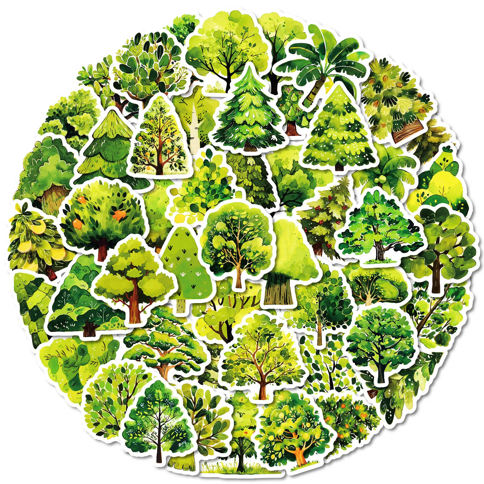 

Новые 50 шт. мультфильм зеленый лес граффити бестселлер водонепроницаемые декоративные наклейки оптом